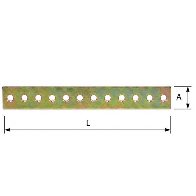 MINUTEX Piastra Forata di Rinforzo in Acciaio Zincato - MINUTEX - Immagine 2